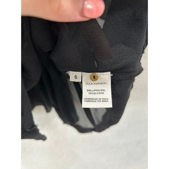 Ulla Johnson Black Silk Blouse - Picture 4 of 5